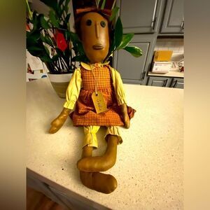 Vintage Folk Art Primitive Antique African American Doll